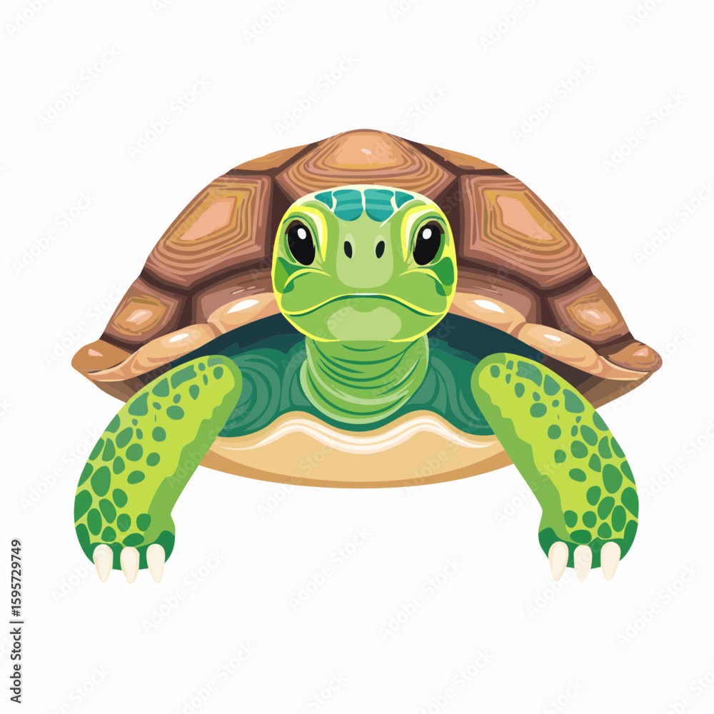 Fototapeta premium Adorable Turtle Vector Illustration