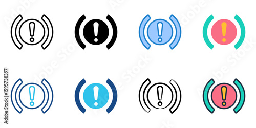 Brakes icon set multiple style collection 
