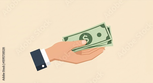 hand with money Vector style