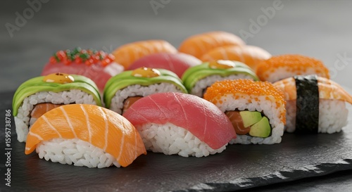 sushi on a plate