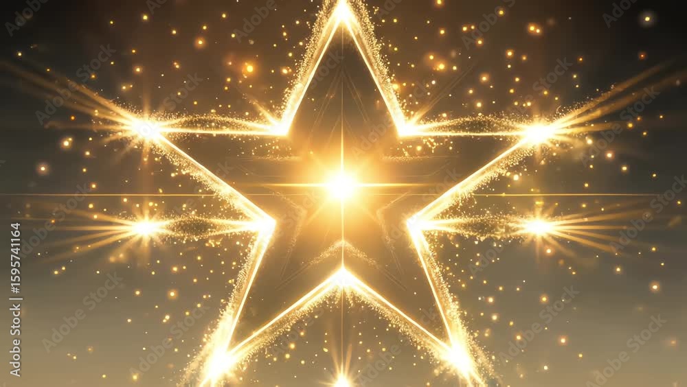 golden stars on black background