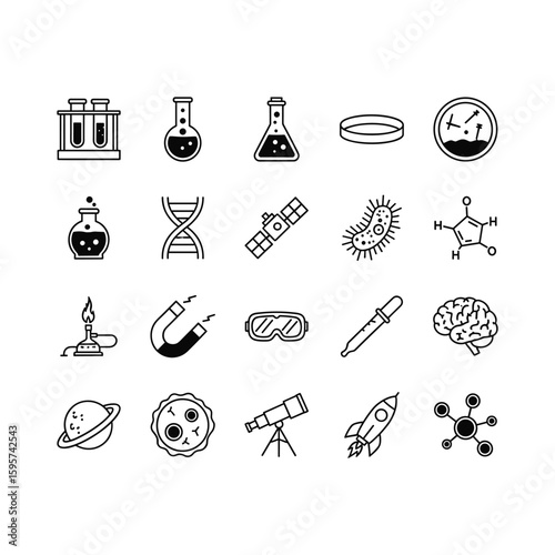 science subject flat icon