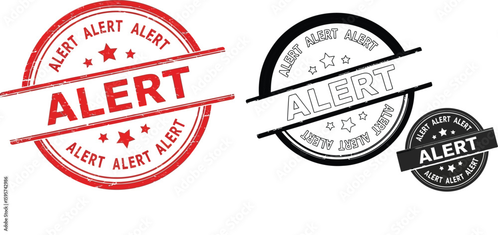 Obraz premium Alert stamp vector alert stamp design alert stamp graphic alert stamp illustration alert stamp image
