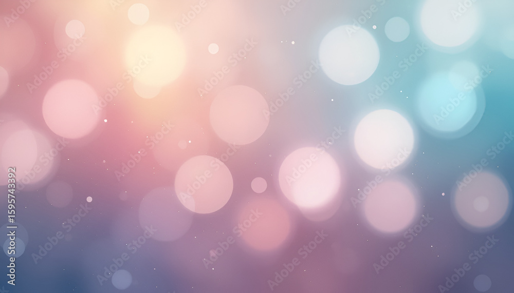 Fototapeta premium Dreamy bokeh lights with soft pastel colors create a magical and inviting atmosphere