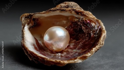 Luminous Pearl in Oyster Shell: A Jewel of the Ocean