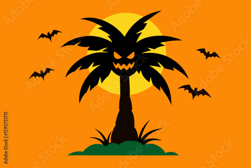Spooky summer picnic with glowing skulls design