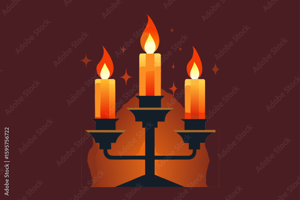 Fototapeta premium Witch Potion Setup in Haunted Gothic Interior