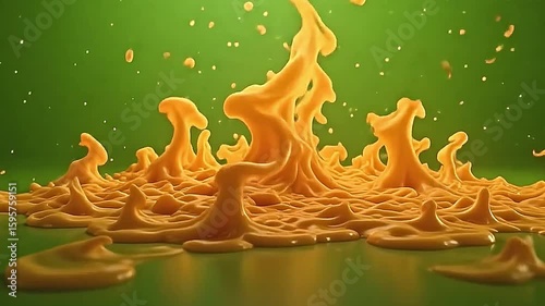 along angstrom seamless park background, burst orangeness flaming pattern sprayer softly, the intricate flame contingent propel vividly with lively contrast.