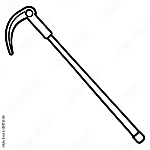 Steel Crowbar Tool Vector