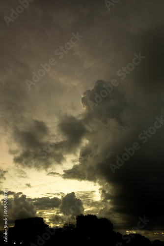 Cloudscape, Colored Clouds at Sunset