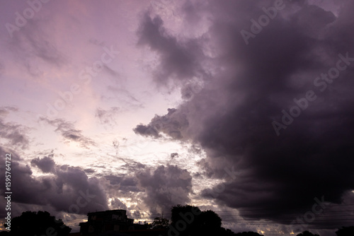 Cloudscape, Colored Clouds at Sunset