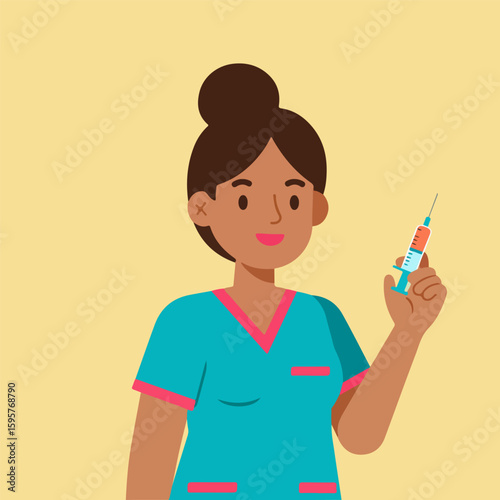 flat design of medical calm