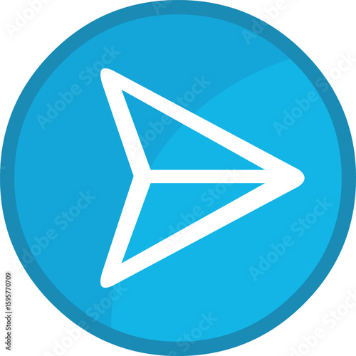 vector illustration icon circular send button