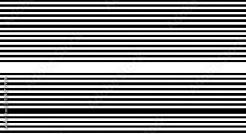 Black and white horizontal stripes pattern with a blank space