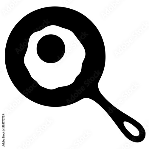 Silhouette of a fried egg