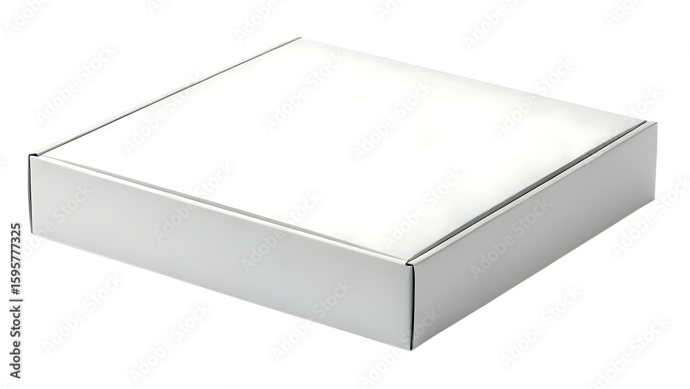 Fototapeta premium a perfectly square product box made from clean transparent background