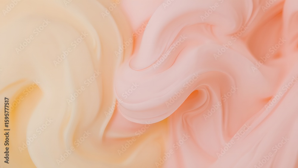 Obraz premium Abstract Peach and Cream Swirls: Soft, Elegant, Luxurious Texture Background