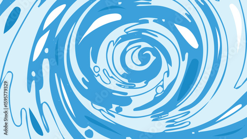 Vector background cartoon whirlpool