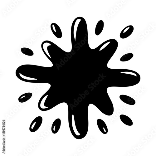 Black ink splash vector illustration download for graphic design projects and creative work hundred char silhouette