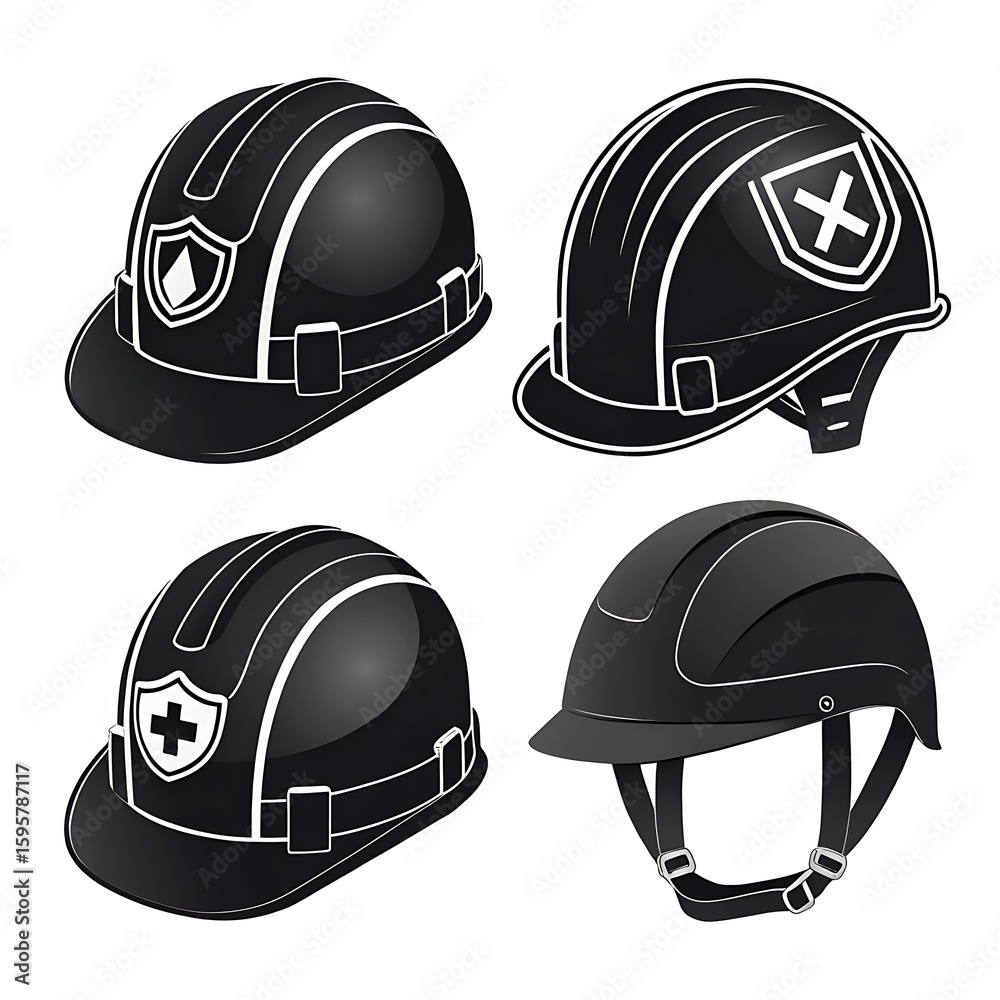 Fototapeta premium set of helmet
