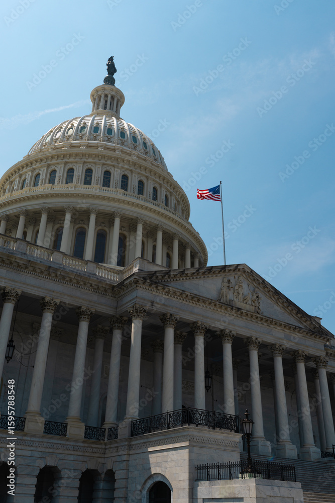 Obraz premium Capitol in Washington, DC. U.S. Capitol. Washington DC Senate and House USA building. USA government.