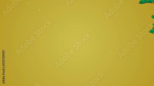 松竹梅・紅梅白梅と金色の背景。左右から現れる日本画風の動画イラスト動画