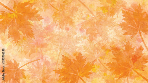 An abstract floral pattern of colorful autumn leaves creates a vibrant, seasonal nature background