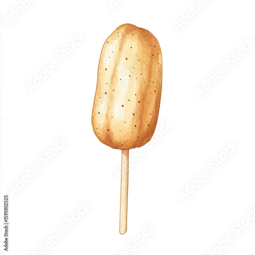 a cute American corndog at fairground