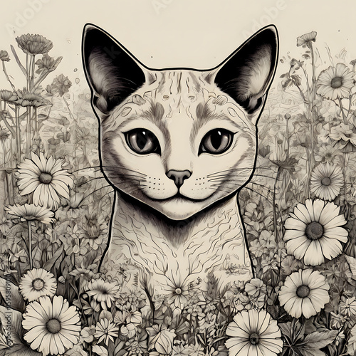 Joyful Toon Cat Coloring Pages: Fun and Playful Illustrations for Kids and Adults
