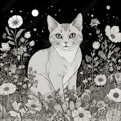 Joyful Toon Cat Coloring Pages: Fun and Playful Illustrations for Kids and Adults