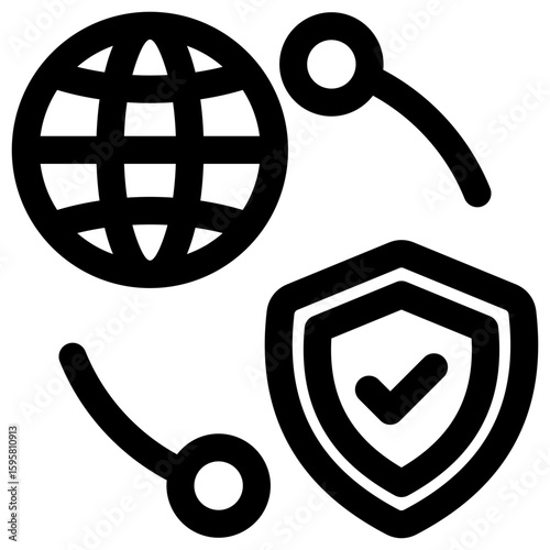 Network Security Outline Icon