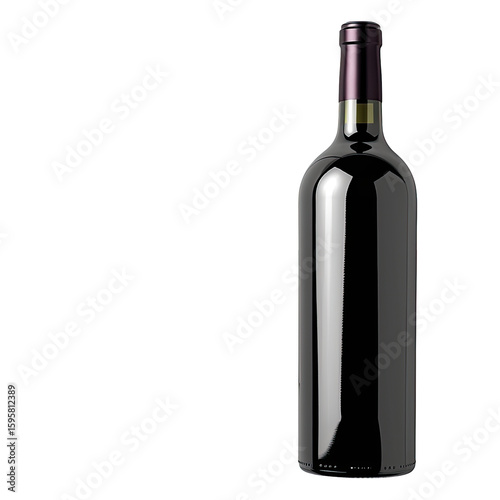 Wallpaper Mural Full shot of a dark red wine bottle Torontodigital.ca