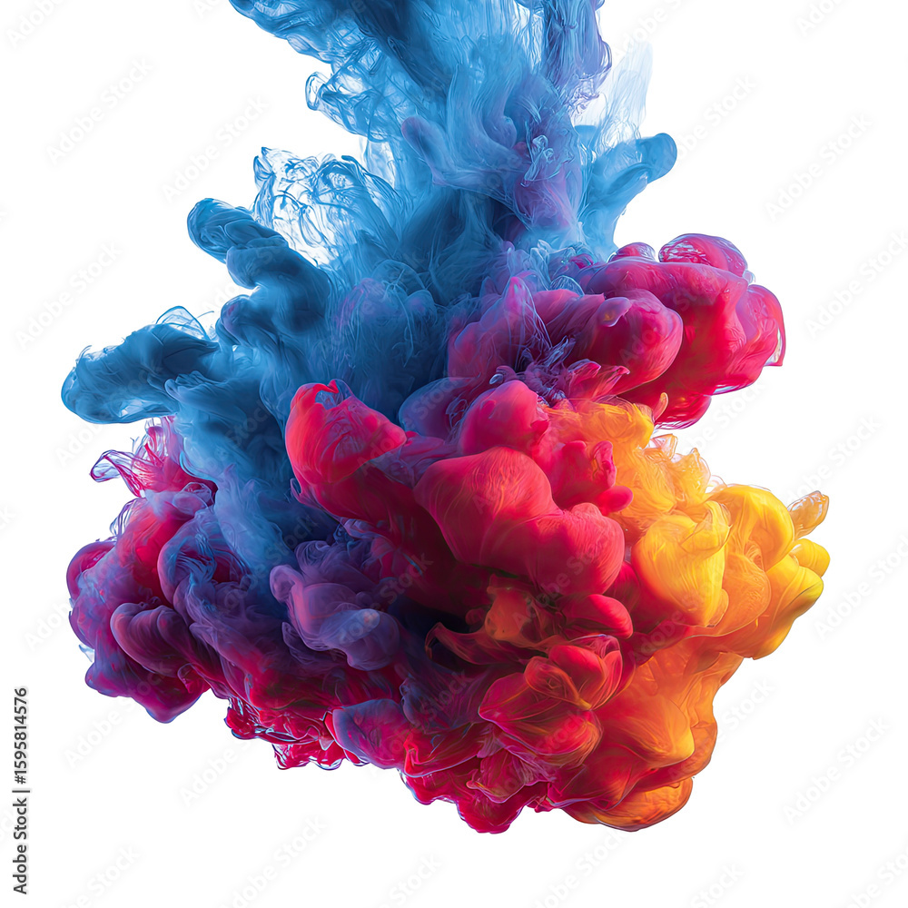 Fototapeta premium Abstract ink explosion in vibrant colors (2)