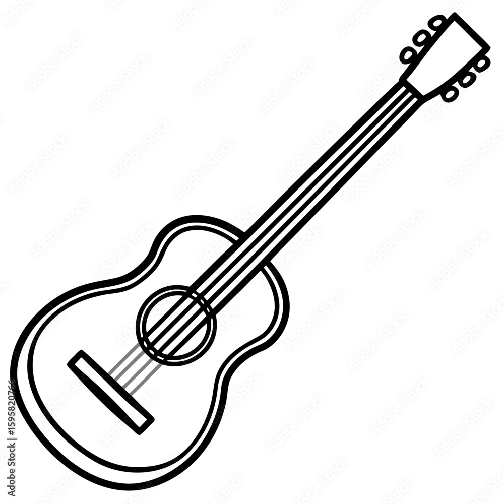 Fototapeta premium acoustic guitar vector