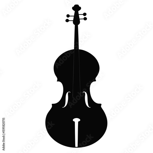 violin isolated on black