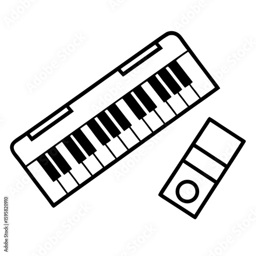 piano keys vector