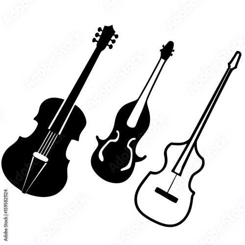 vector illustration of a violin