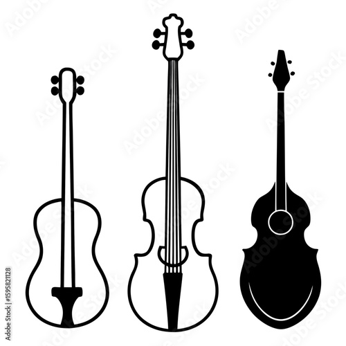 vector illustration of a violin
