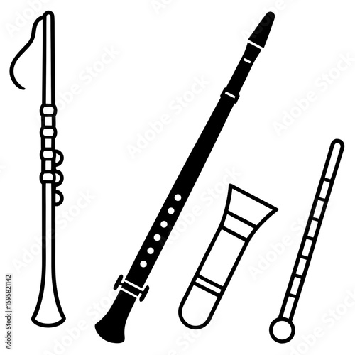 vector illustration of a musical instruments