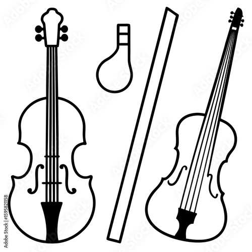 violin vector illustration