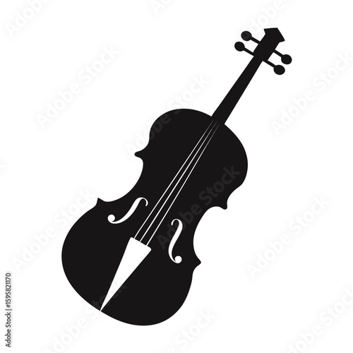 violin isolated on white