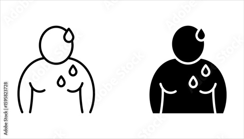 overweight people icon set, for web design, vector illustration on white background. 