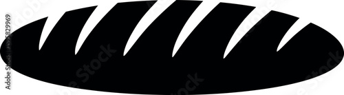 Black silhouette of a freshly baked loaf of bread