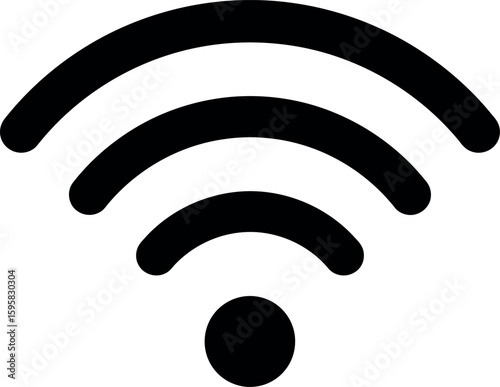 Hand drawn wi fi signal icon