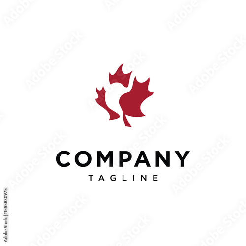Gastrointestinal Mapple Leaf Logo Icon Vector