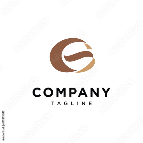 Letter G Coffee Bean Logo Icon Vector