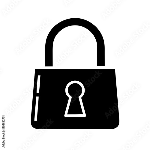Padlock Unlock Minimal Vector