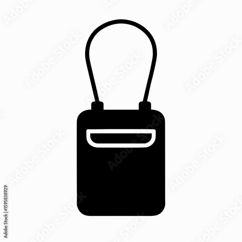 Travel shoulder bag icon (filled) – personal accessory symbol