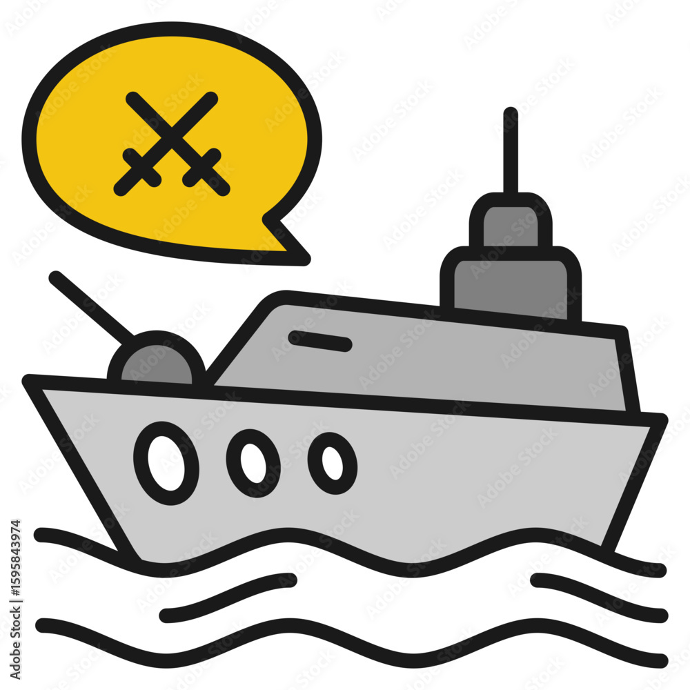 Obraz premium Naval Strike Icon