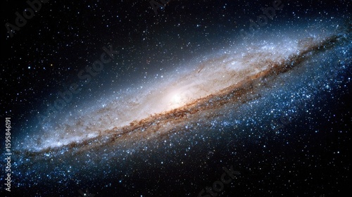 Spiral Galaxy In Deep Space